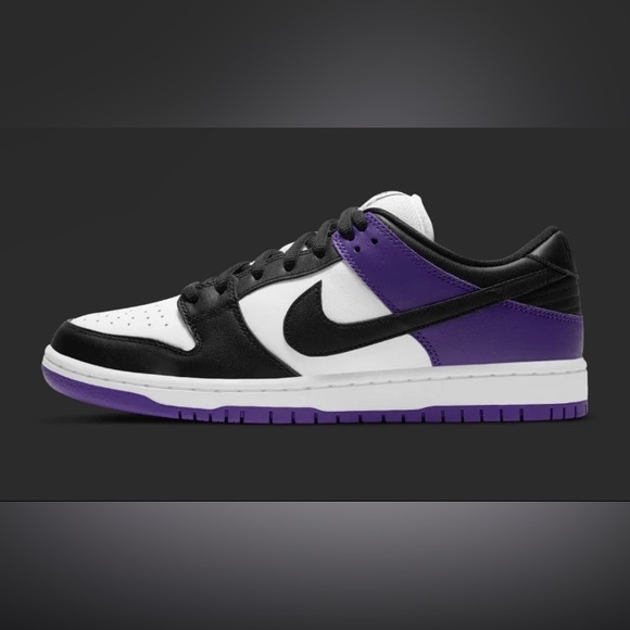 Nike SB Dunk Low Court Purple Black White BQ6817-500 Size US Men 12 Brand New - Picture 3 of 4